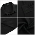 thumbnail image 3 of Men's Christmas Shirts Button, Ugly X-Mas Christmas Vacation Long Sleeve Shirts, Black 32#, S, 3 of 8