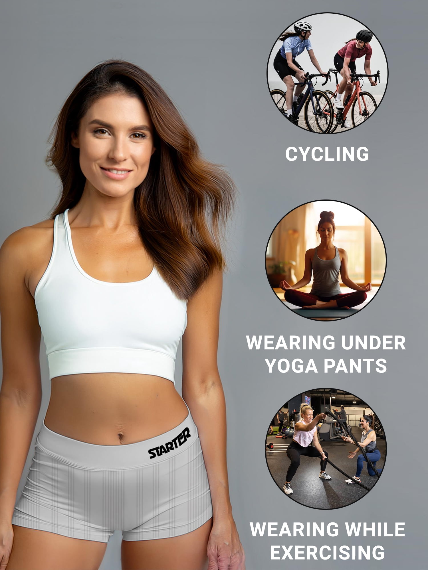 Starter Women's Seamless Boyshort Underwear, 6-pack