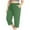 Green, variant on Zorckvet Womens Plus Size Capris with Pockets Summer Soft Baggy Casual Elastic Waist Cargo Pants Black Size 5XL