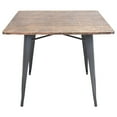 thumbnail image 3 of Oregon 5-Piece Industrial-Farmhouse Dining Set in Vintage White and Espresso by LumiSource, 3 of 11