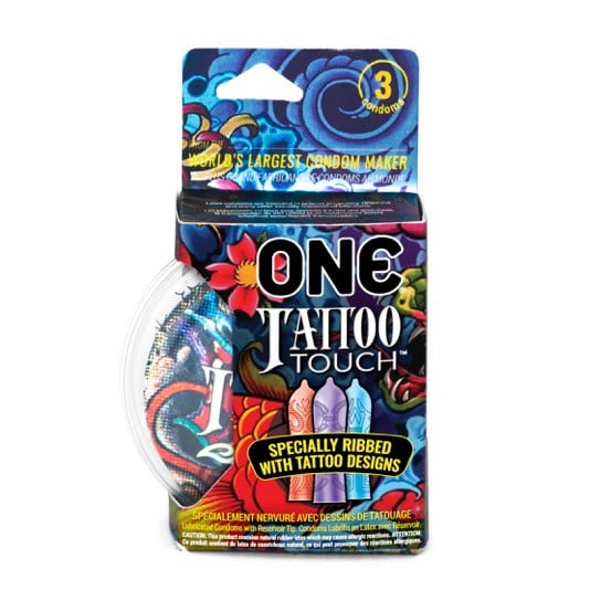 4 Pack) ONE Tattoo Touch Condom 3pk - Walmart.com.