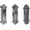 Silver/Black, variant on Comfify Cast Iron Door Knob Coat Hooks, Rustic White, Set of 3, 7.9 in H