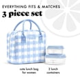thumbnail image 4 of Fit + Fresh Bloomington Womens Lunch Bag, Insulated Lunch Box With Containers, Cornflower Blue Picnic, 4 of 7