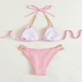 thumbnail image 3 of Bikini Ring Swimsuit, Women Ring Bikini Linked Chain Slim Fit  For Beach Party ANGGREK Rosa L, 3 of 6