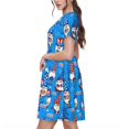 thumbnail image 2 of Vsdgher Gnomes aux USA pour Femmes Été 2025 Robes Midi Maxi Décontractées Légères Manches Courtes Col Rond Robe de Plage, 2 of 6