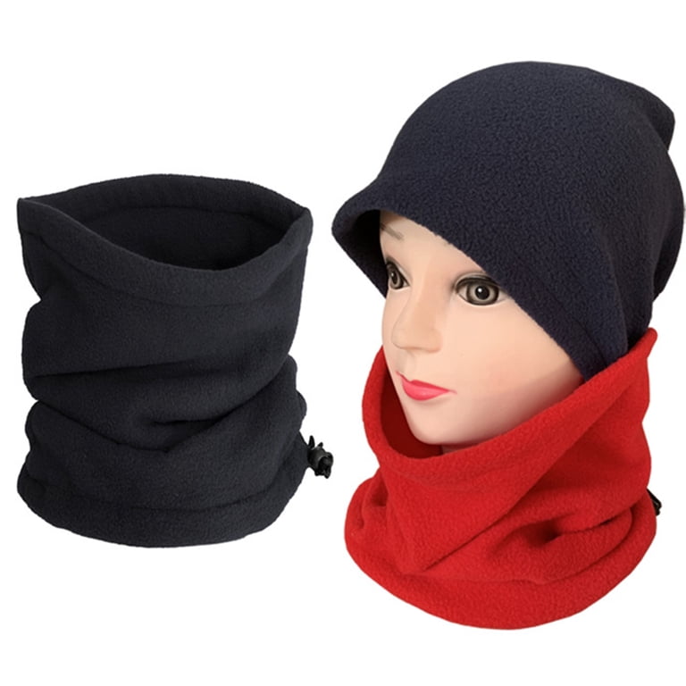 Hevirgo Unisex Winter Outdoor Solid Color Soft Thick Fleece Neck