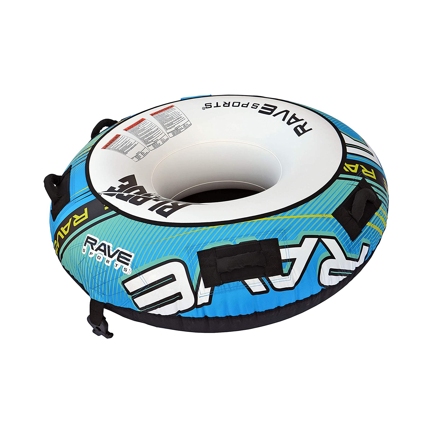 Blade 54 Inch 1 Rider Inflatable Boat Towable Water Ski Tube w/ 4 Handles, Blue - image 2 of 6