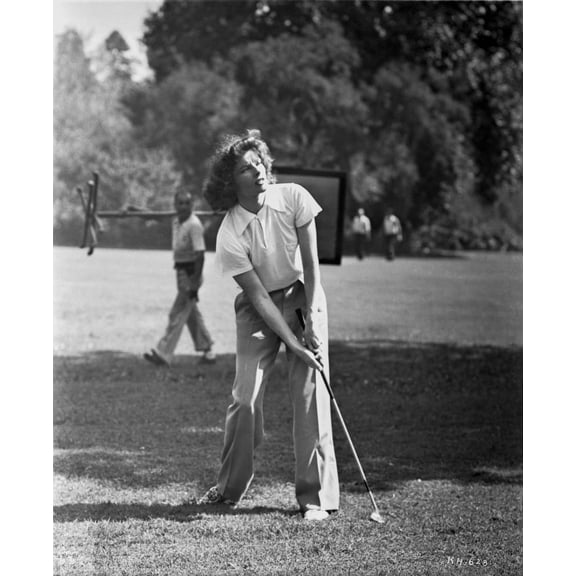 Katharine Hepburn Playing Golf Photo Print (8 x 10)