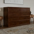 thumbnail image 4 of AFI Tucson Queen Murphy Bed Chest with 6" Mattress, Drawer & Charger, Walnut, 4 of 20