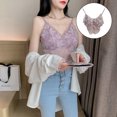 thumbnail image 3 of Lace Casual Camisole Cami Crop Tank Tops Lingerie Bustier Strap Crop Top，Average code, 3 of 5