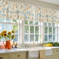 thumbnail image 4 of 2 Pack Vintage Shell Valance for Window Brown Conch Starfish Bubble Ocean Waves Kitchen Valance Rod Pocket Short Curtain Topper Decorative Window Treatment for Living Room Bedroom 42"x12", 4 of 8