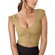 thumbnail image 1 of Sujetador deportivo largo acolchado para mujer - Top de entrenamiento de yoga con aberturas, camiseta sin mangas con tirantes para gimnasio, 1 of 5