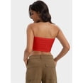 thumbnail image 2 of Women's Basic Casual Strapless Backless Bandeau Tube Top, 2 of 6