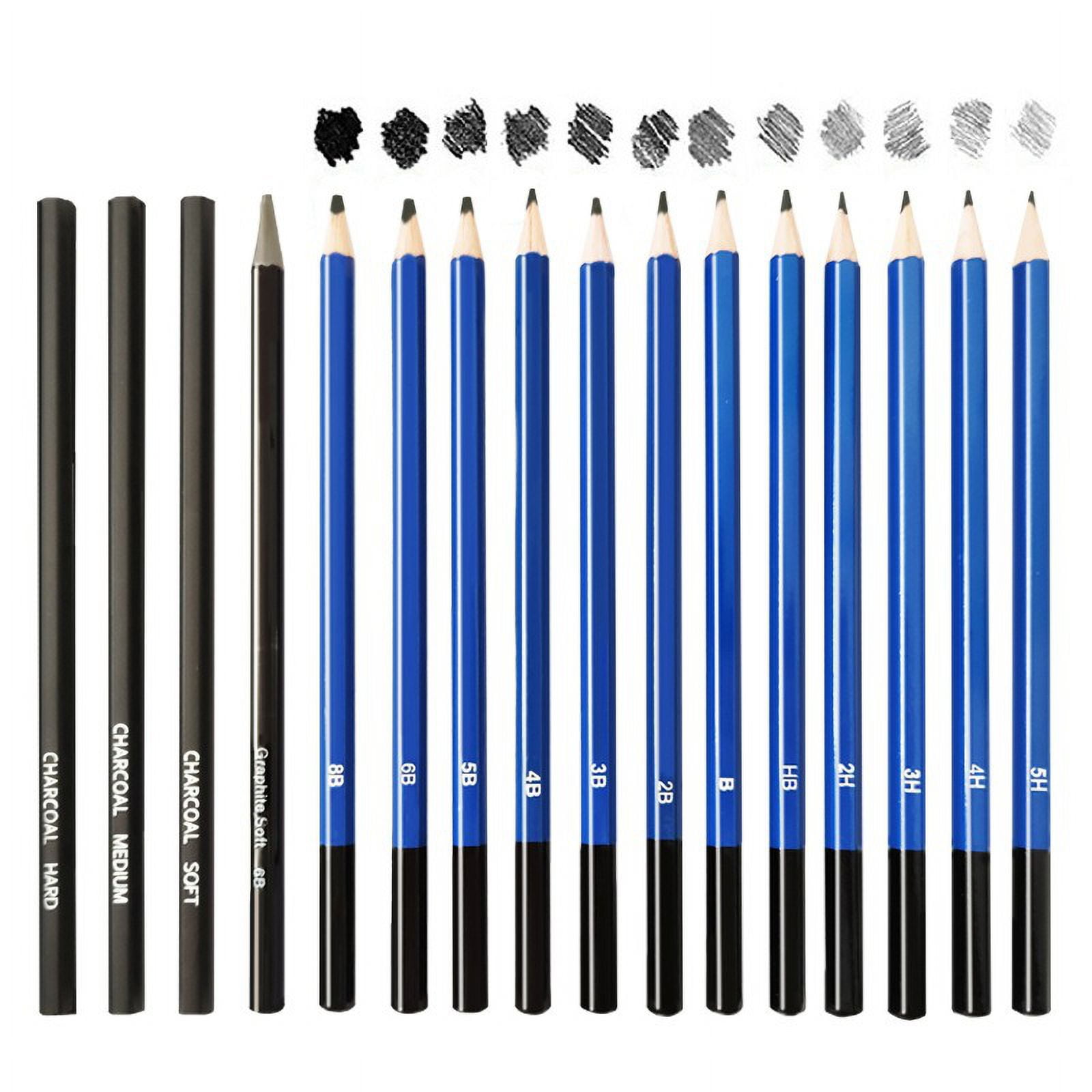 Art Sketching and Drawing Pencils Set, Professional Sketch Pencils Set in Zipper Carry Case, Drawing Kit Art Supplies
