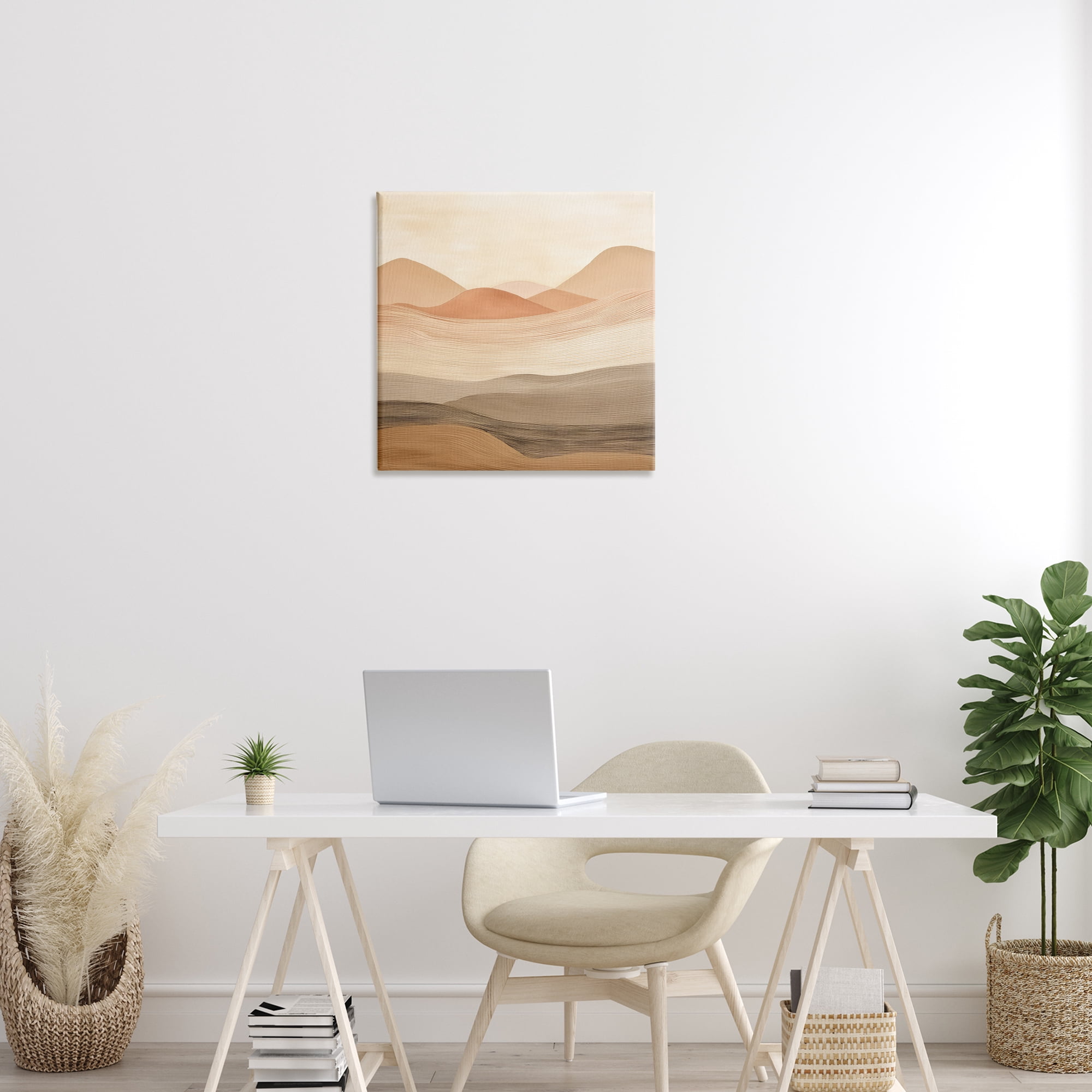 Stupell Industries Layered Sand Dunes Landscape & Nature Painting Wrapped Canvas Art Print Wall Art, 24 x 24