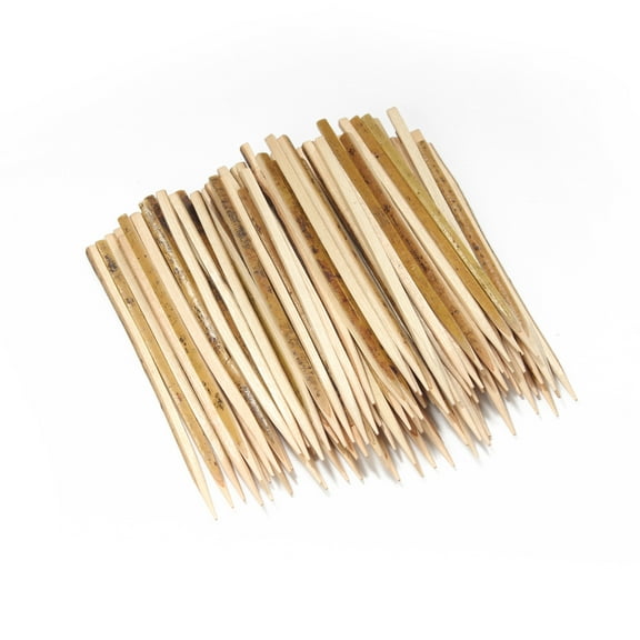 BambooMN Decorative Black Willow Appetizer Food Cocktail Picks - 3 Inches (7.62cm) - 100 Pieces