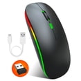 thumbnail image 2 of Souris DPI à Trois Vitesses, à la Recherche de la Souris Rechargeable, pour XP Noir, Argent, 2 of 8