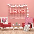 thumbnail image 7 of Valentines Day Love Heart Throw Pillow Covers 18X18 Set Of 4, I ❤️ U Pattern With Pink Heart & White Hearts Linen Decorative Cushion Cases, Valentine Decorations For Bedroom, 7 of 7