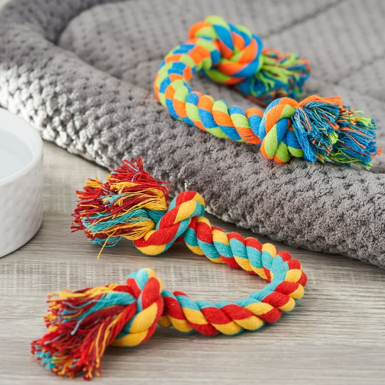 '.multi color rope dog toy Upcycled Rope Dog Toy
