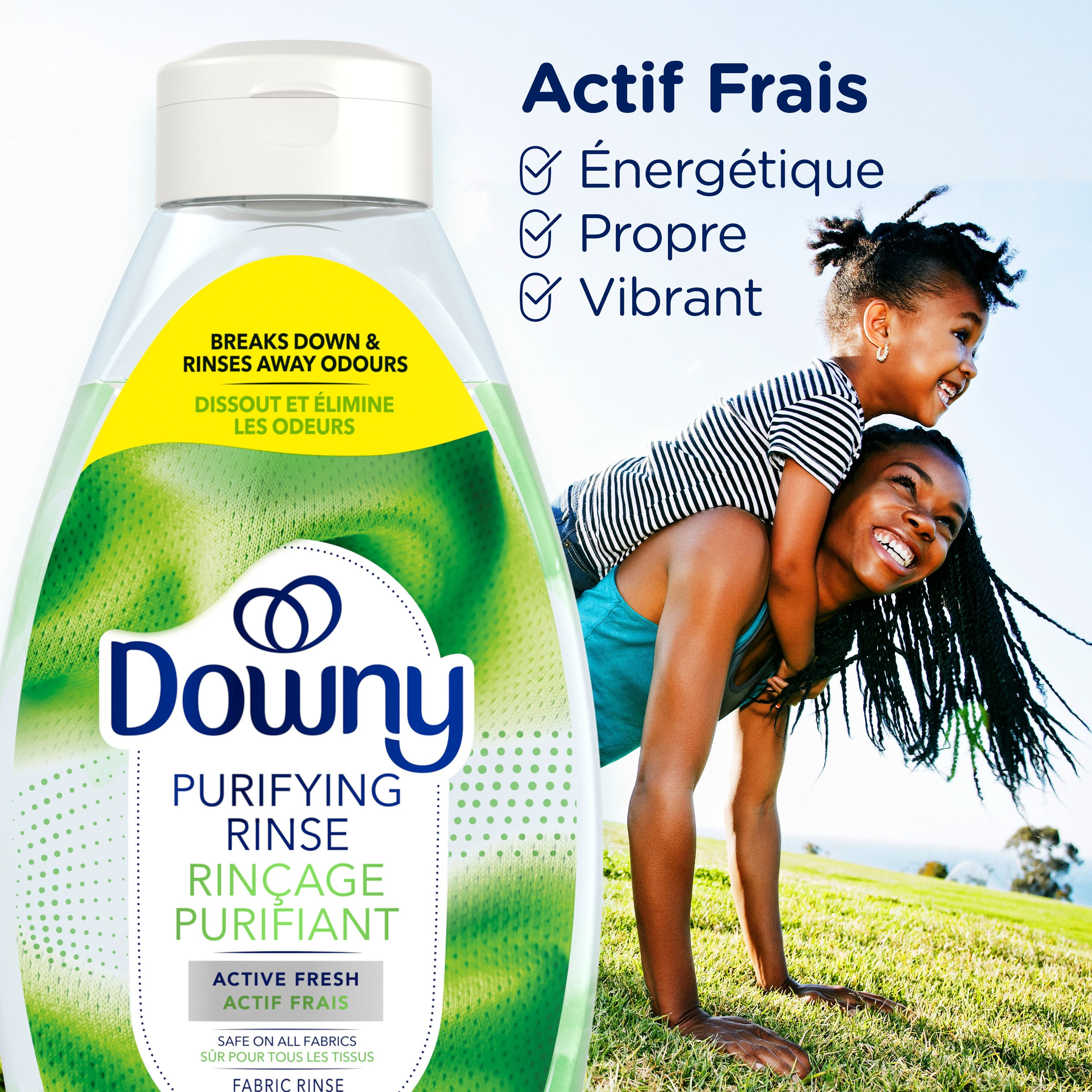 Downy Fabric Rinse Laundry Odour Remover, Active Fresh Scent, Fabric Softener and Laundry Odour Removal Rinse, 1.08 L