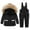 #01-Black toddler snow suit, variant on Letdown Toddler Baby Boys Girls Winter Puffer Snowsuit Clothes - Long Sleeve Hooded Jackets with Snow Bibs Sets 2PCS (#01-Black,2-3 Years)