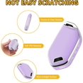 thumbnail image 3 of Key Fob Cover Compatible with Kia Telluride Sorento K4 K5 GT-LINE 2023-2026 5 Button Leather TPU Full Protection Keychain Case Holder Protector,Silver/Purple, 3 of 6