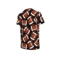 thumbnail image 5 of Honeii Brown Football On Black Print Kids Boy T-Shirt,Breathable Round Neck Tee,Stylish Summer Tee for Boys, for Outdoor Activities and Casual Wear, 5 of 7