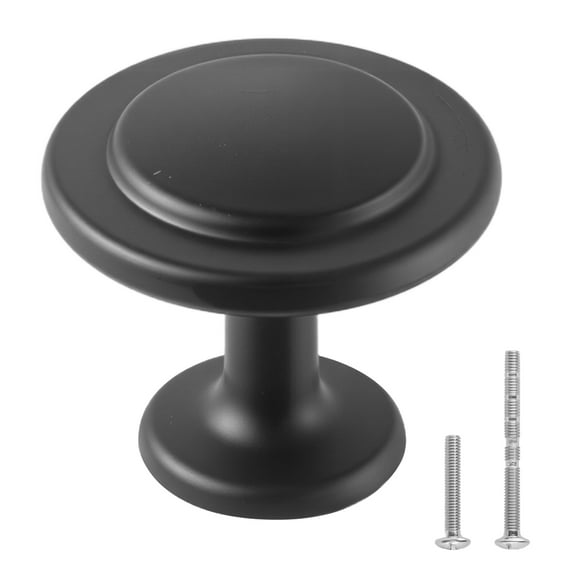 VEVOR Cabinet Knobs, 30 Pack,1.22 Inch Black Zinc Alloy Drawer Pulls & Door Handles,Mushroom Kitchen Solid Knobs Dresser Handles,Cupboard Hardware with Screws for Bathroom Closet Cabinets Drawers