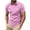 Pink, variant on Dgankt T Shirts for Man Solid Turndown Collar Button Short Sleeve Casual Daily T-shirt,Sizes S-4XL