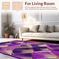 thumbnail image 2 of ODIKA 8'x10' Machine Washable Non-Slip Area Rug, Art Inspired Fan and Motif Design High Traffic Rug, Purple, 221144, 2 of 7