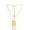 B-Yellow, variant on 18K Gold Plated Over Solid 925 Sterling Silver Initial Scratched Texture Pendant Necklace For Men Women, Unique Handcrafted Pendant, Custom Chain Necklace (J), 16"+2" Extension