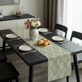 thumbnail image 2 of Sage Green Stripes Table Runner 36 Inches Long, Simple Geometric Modern Monochrome Kitchen Coffee Dining Table Decoration for Home Party Birthday Wedding Home Decor 13x36 Inches, 2 of 8
