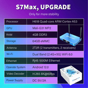 SuperBox S7 MAX | 2026 Updated Model | 6K Ultra HD Media Device | 4GB RAM | 64GB Storage | Voice Remote Control | Time Shift & Parental Controls
