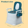 thumbnail image 5 of Bedside Commode, Portable Toilet for Adults, Toilet Chair Seat with Detachable Armrest, Mobile Portable Toilet, Adult Potty Chair for Elderly and Disabled-1, 5 of 8