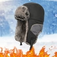 thumbnail image 2 of Fgnfyis Winter Hats for Men and Women Fashion Sport Style Knitted Hat for Outdoor Cycling Windproof Ear Protection Warm Black, 2 of 6