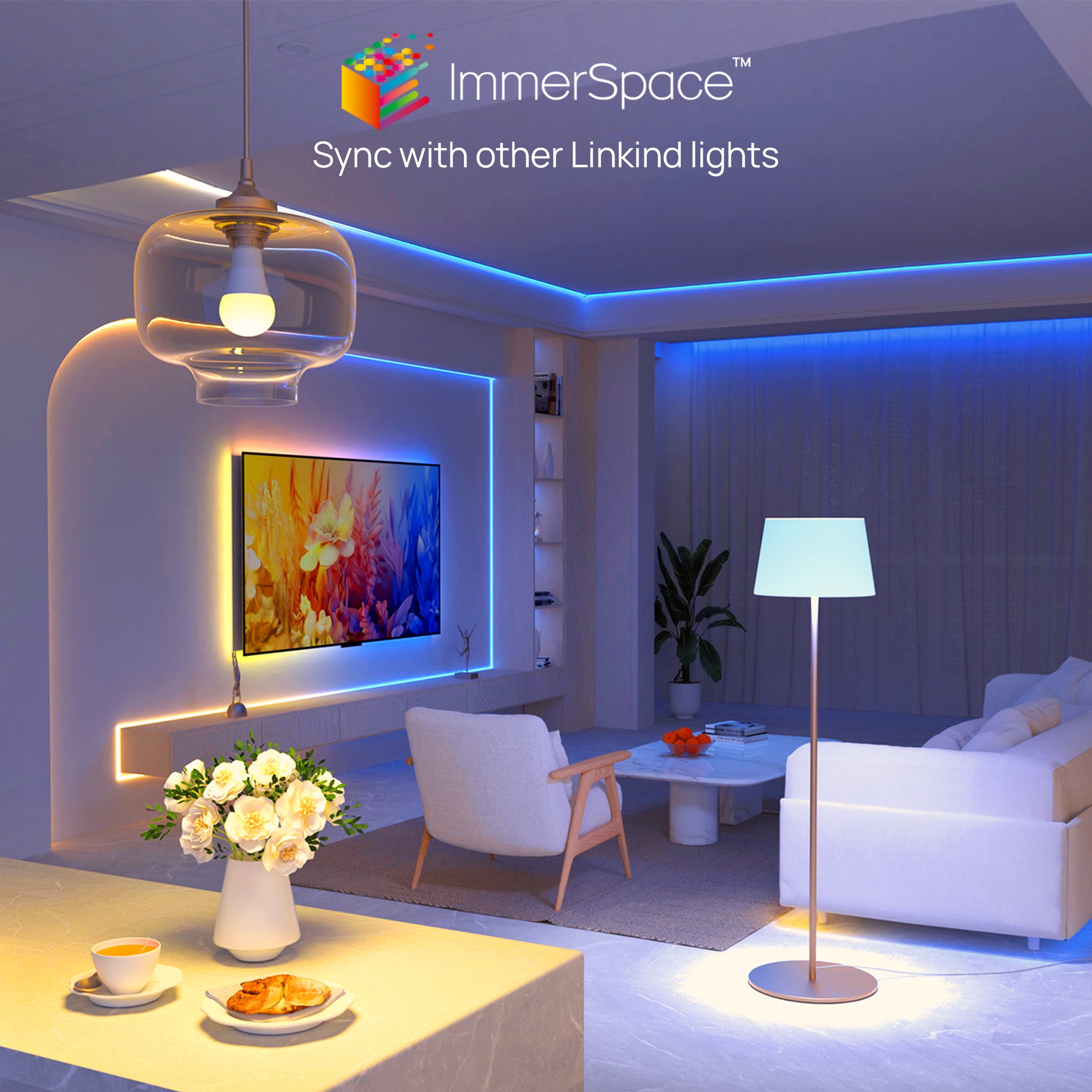 Linkind A21 Matter Smart Light Bulb, Color Changing Smart Bulb