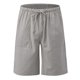 thumbnail image 5 of Puntoco pantalones cortos de verano para mujer, moda 2024, cintura elástica de verano para mujer con cordón, botones sólidos, pantalones casuales de cinco puntos, 5 of 6