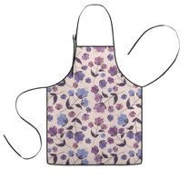 Pioneer Flower Floral Print Pattern Kids Aprons for Girls and Boys,Adjustable Neck Strap Toddler Aprons for Kids Cooking Baking