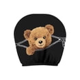 thumbnail image 1 of A Evil Zippered Bear Car Pillow Cover Adorable Bear Print All Over Car Pillow Cover Seat Protector For Car Interior Decoration Custom Fit Car Seat Cover A Design, 1 of 6