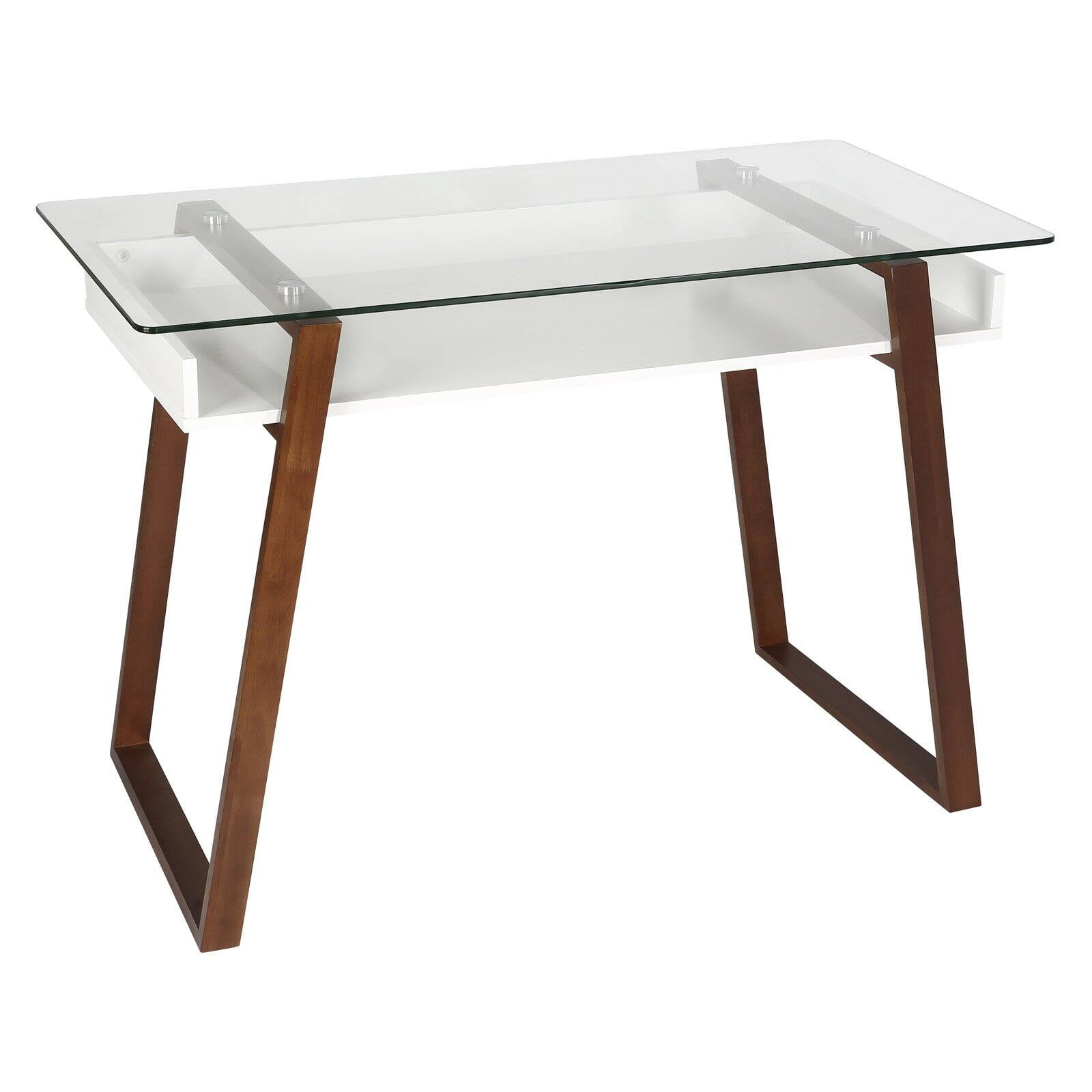 Edgemod Segovia Glass Top Writing Desk