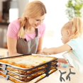 thumbnail image 4 of YYBD 12Pcs Tray Stackers TPR Baking Sheet Stacker Baking Sheet Rack Freeze Dryer Stacker Universal Baking Sheet Pan Stacker Kitchen Countertop Accessory for Canteen Fast Food Restaurant Picnic (Black), 4 of 5