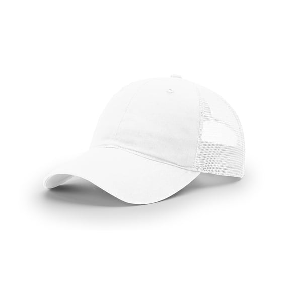 Richardson 111 Garment-Washed Trucker Caps - White