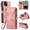 Pink, variant on Solennerer Compatible with iPhone 14 Case Wallet with RFID Blocking Card Holder for Women and Men, Fashion PU Leather Magnetic Snap Flip Zipper Strap Wallet Phone Case Fit