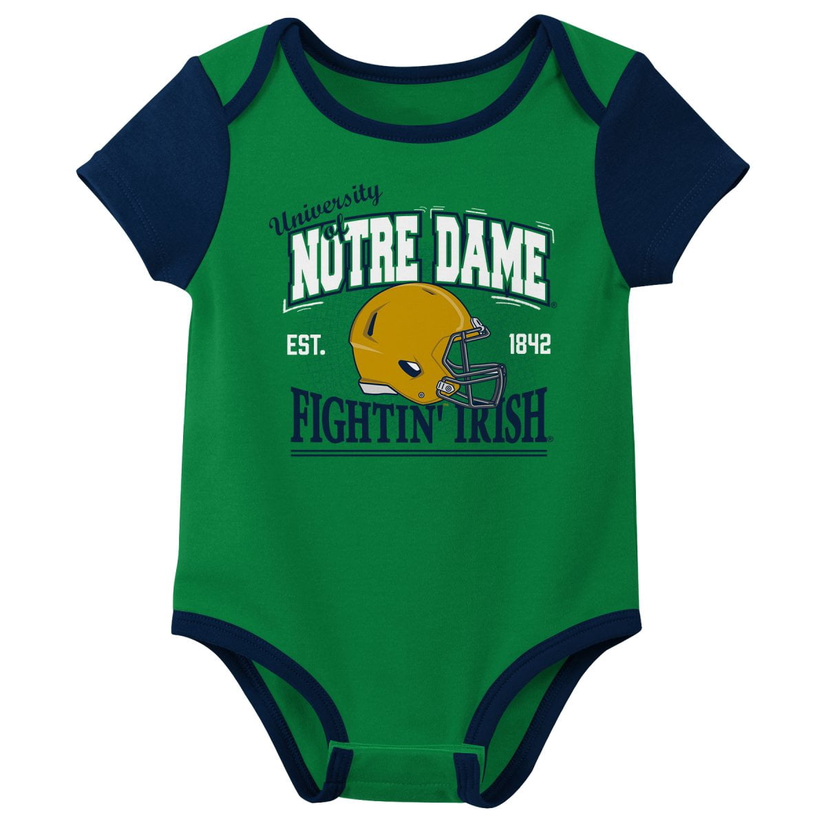 NCAA Notre Dame Fighting Irish Infant & Toddler Onesies, 3-Pack