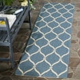 thumbnail image 2 of SAFAVIEH Courtyard Linnet Geometric Indoor/Outdoor Runner Rug, Blue/Beige, 2'4" x 12', 2 of 5