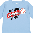 thumbnail image 4 of Inktastic Eat, Sleep, Baseball, Repeat Boys or Girls Long Sleeve Toddler T-Shirt, 4 of 5
