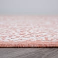 thumbnail image 3 of World Rug Gallery Transitional Floral Circles Textured Flat Weave Indoor/Outdoor Area Rug - TERRA 2'x7', 3 of 8