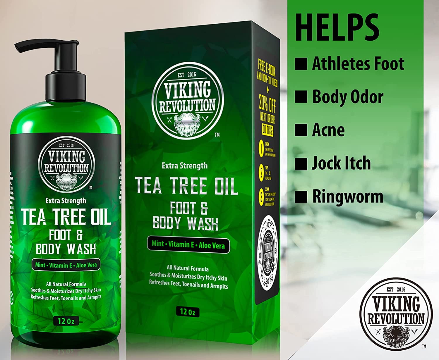 Viking Revolution Tea Tree Foot Soak & Foot Spa Kit - Tea Tree Oil Foot  Soak with
