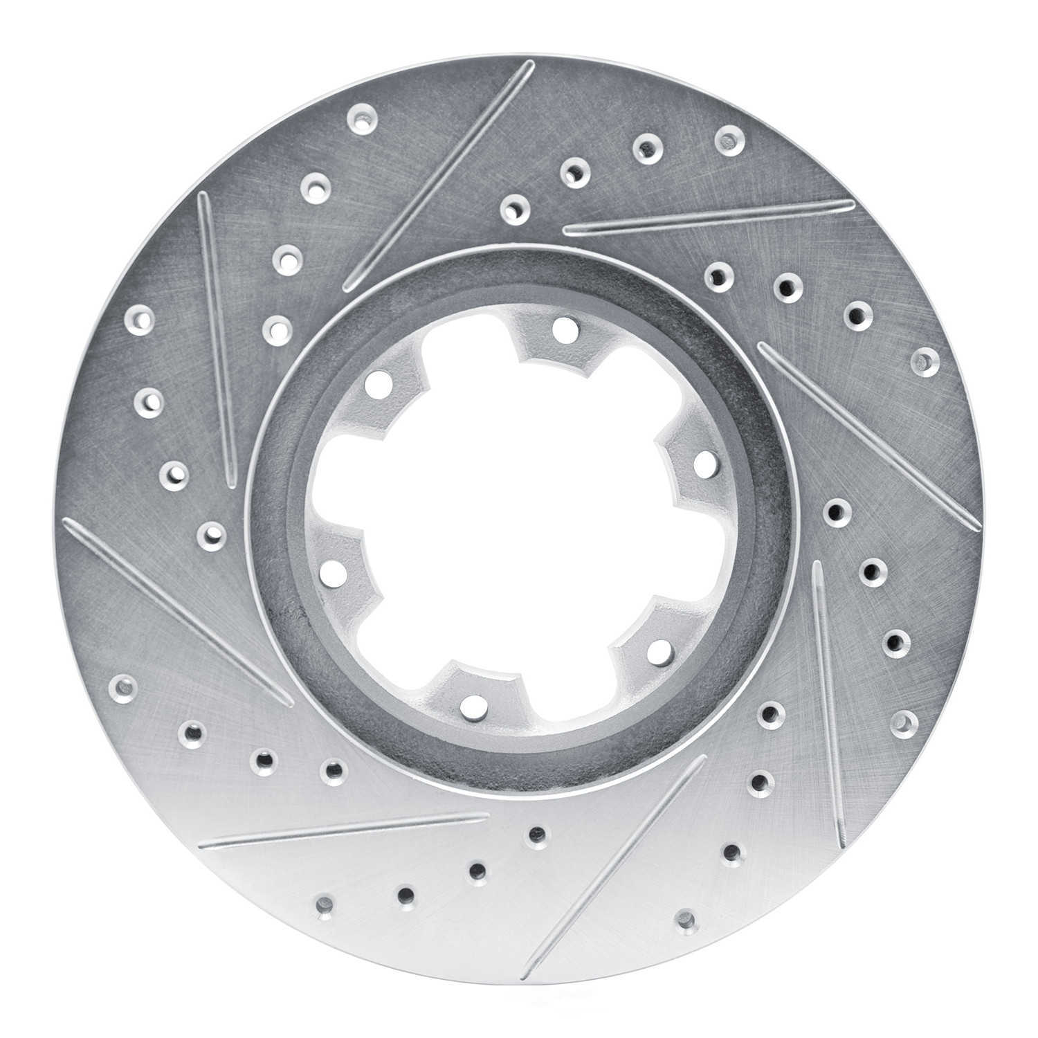 Dynamic Friction Company 631-67084R DFC Brake Rotor - Drilled And Slotted - Silver