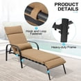 thumbnail image 5 of Crestlive Products Set of 2 Outdoor Patio & Indoor Adjustable Chaise Lounge Chairs with Cushion, 5 of 5